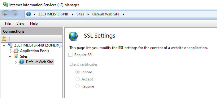 Modifying Web Site Settings in IIS